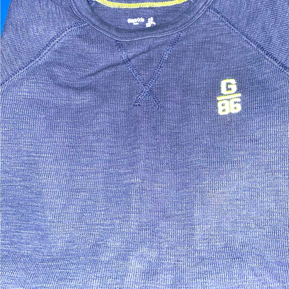 GAP Kids Boy’s Thermal Long Sleeve Shirt, Navy Blue, Size: S(6/7)
